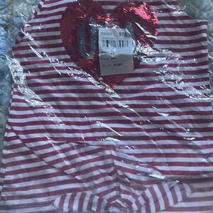 The Children's Place Red and White Striped Top